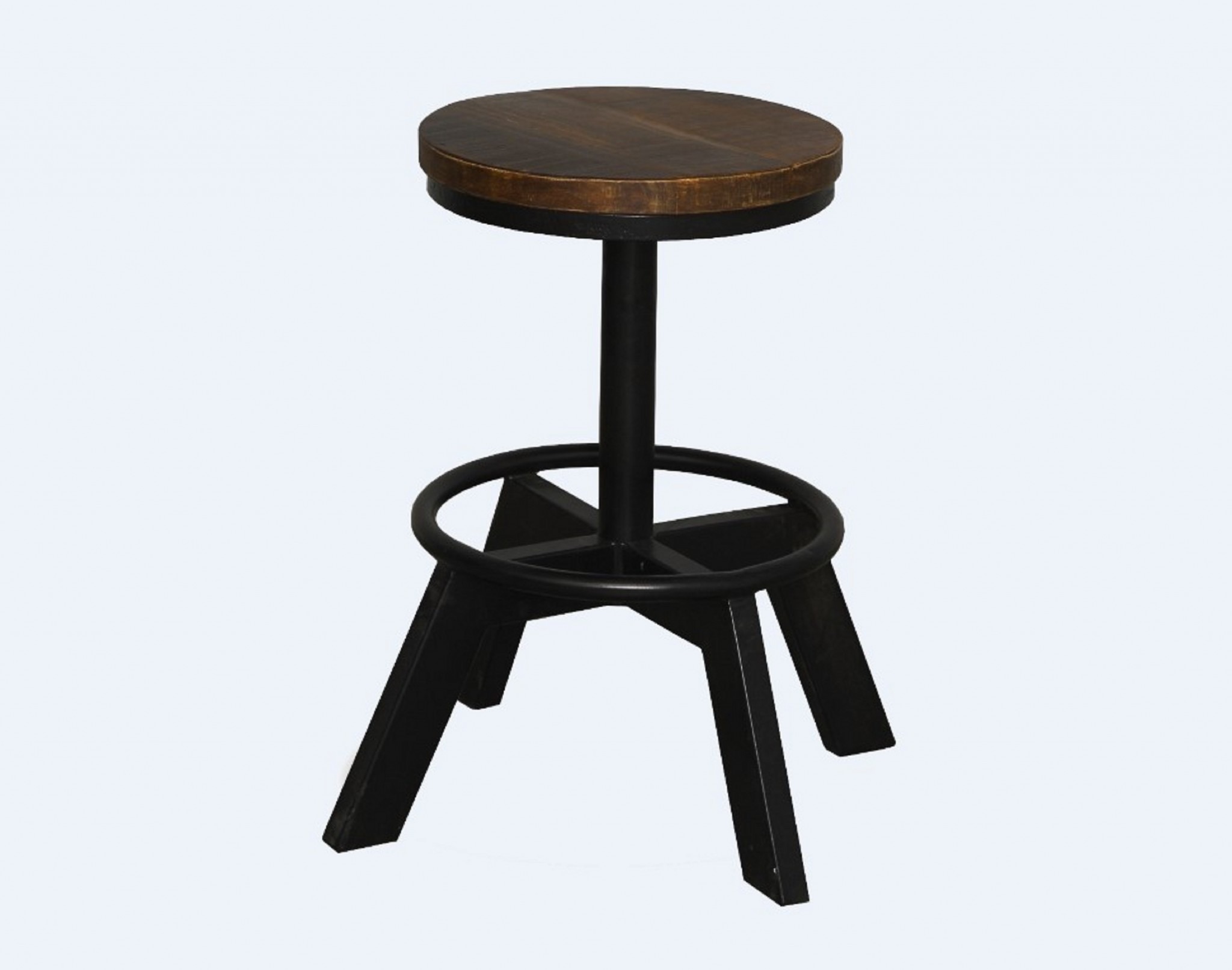 Old School Industrial Dark Wood Stool House Tipster