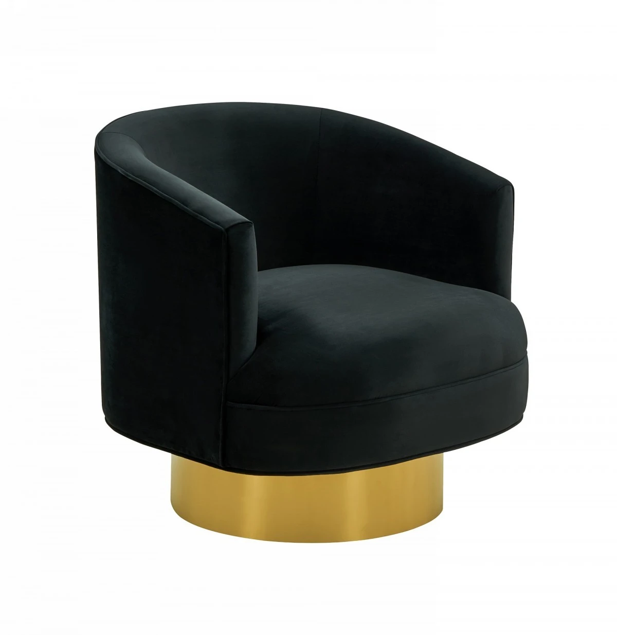 Modern Black and Gold Velvet Accent Chair House Tipster
