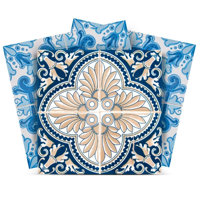 blue taupe tobi peel stick tiles with rectangle azure pattern