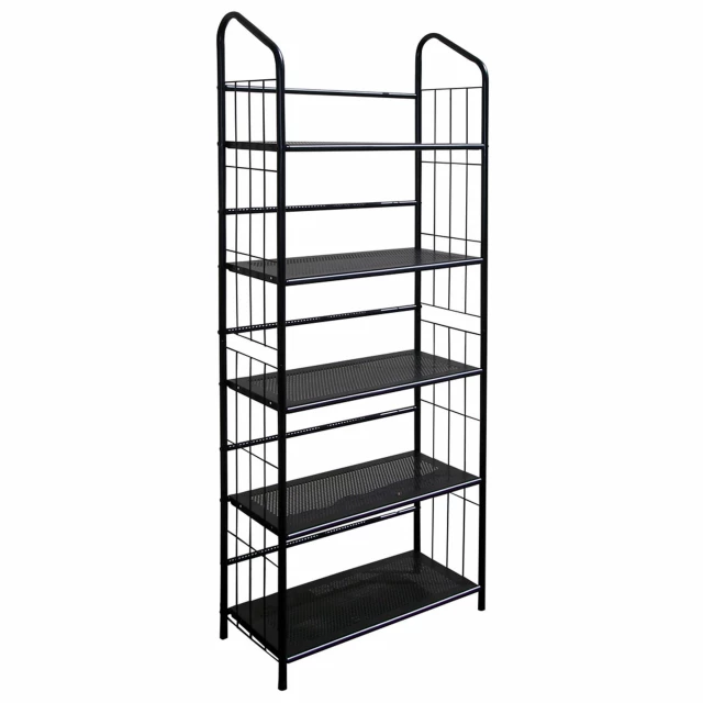 five shelf metal standing book shelf furniture shelving