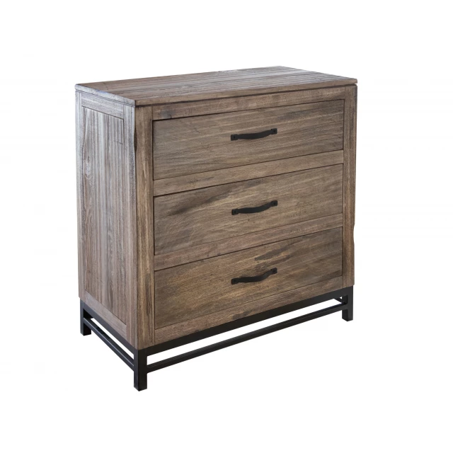 Brown solid wood drawer chest furniture product