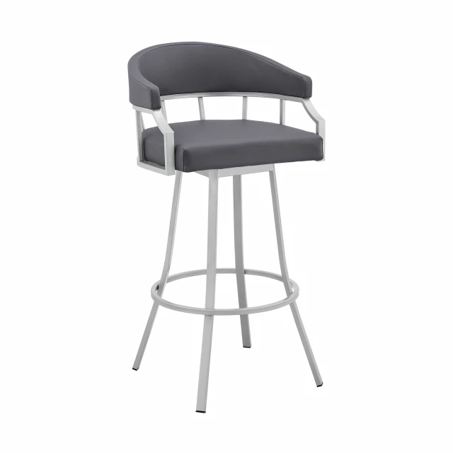 Low back counter height bar chair with wood and metal materials offering comfort and style