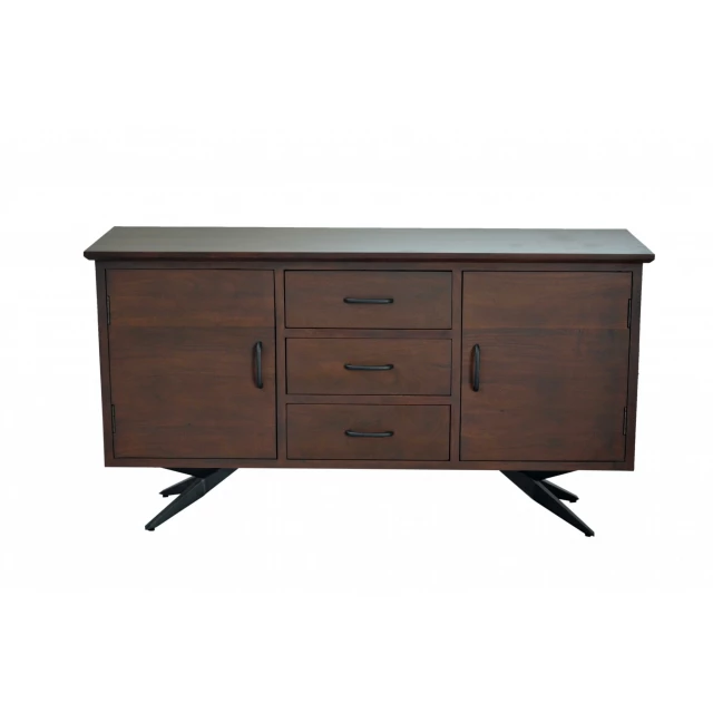 black solid wood drawer combo dresser in minimalist style