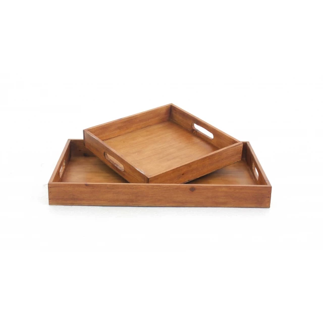 brown country cottage wooden serving tray rectangular hardwood plank