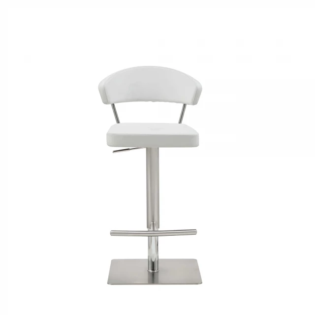 White silver stainless steel bar chair with modern design for home and event furniture
