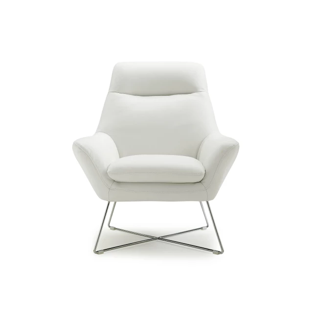 Silver faux leather tufted arm chair with armrests and wood accents for comfortable seating