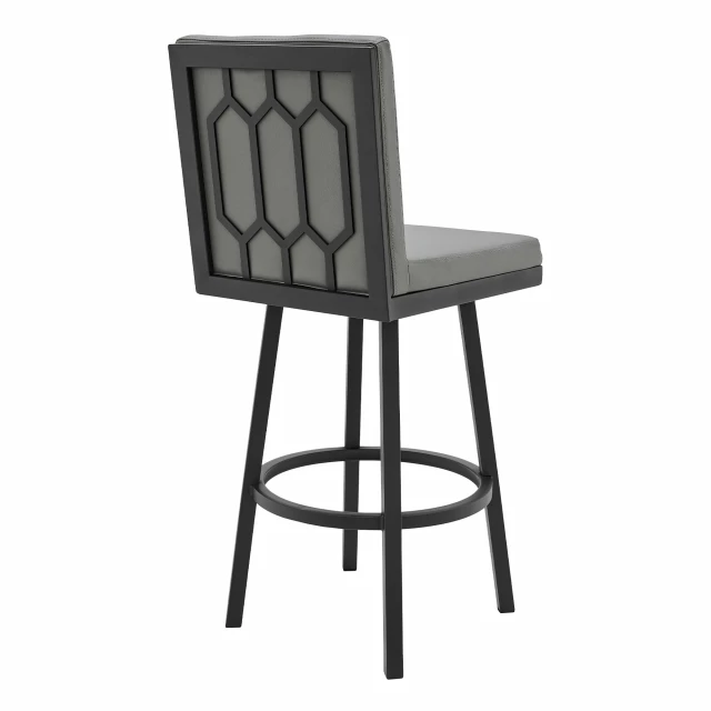 Iron swivel counter height bar chair with table pattern art design
