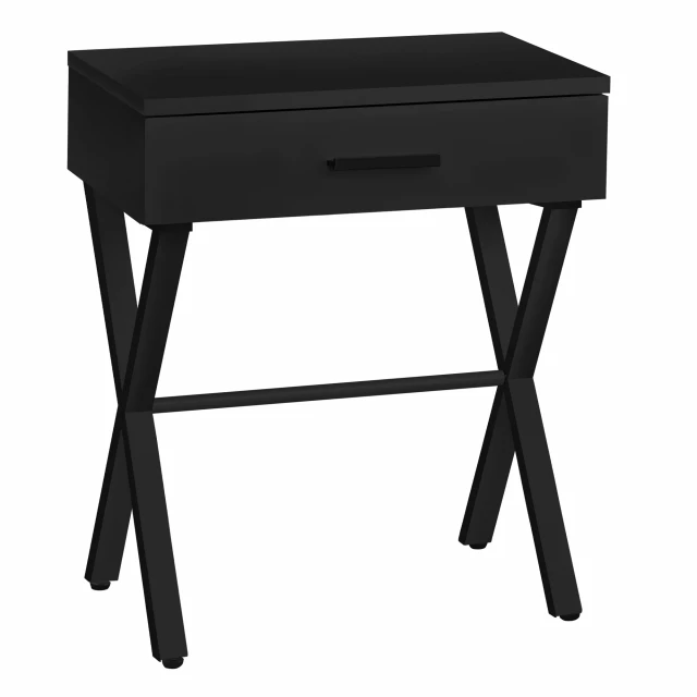 Black end table with drawer for modern home furniture