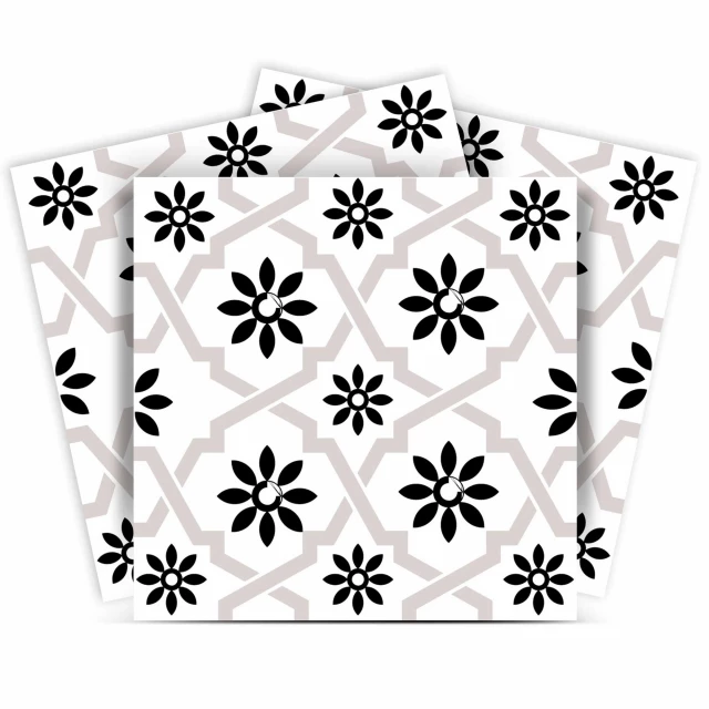 lil daisy peel stick removable tiles with rectangle pattern and symmetrical design