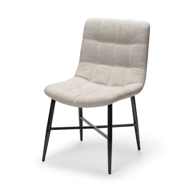 Upholstered fabric open back side chairs with wood and composite material armrests for comfort and style