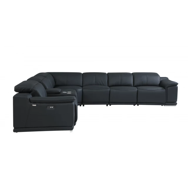 U-shaped seven corner sectional console in a comfortable studio couch design