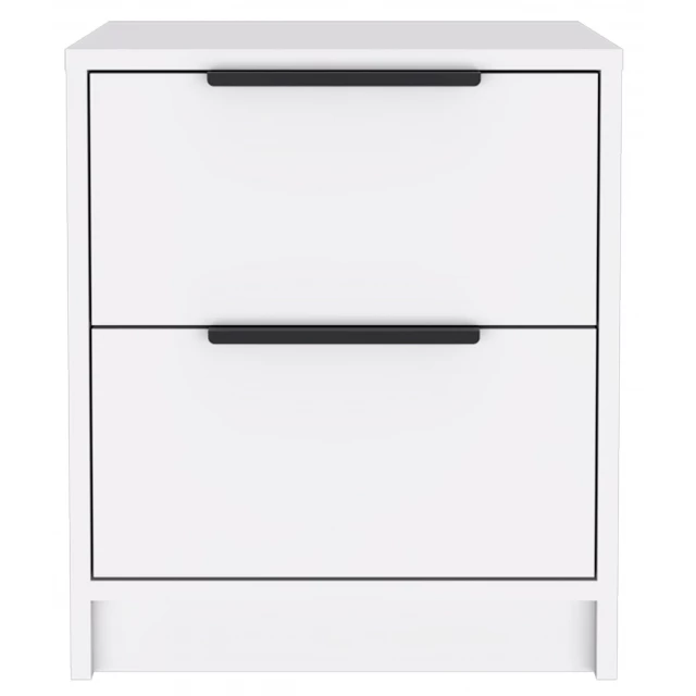 Stylish white drawer nightstand with sleek design and modern appeal