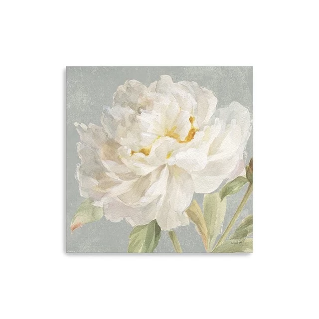 Peony flower print wall art depicting petals and rose elements in a painting style