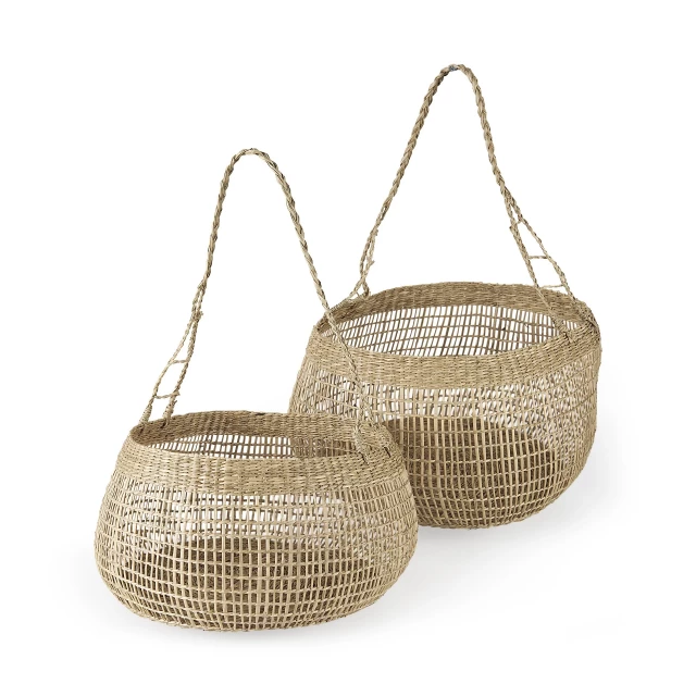 wicker storage baskets long handles for home organization