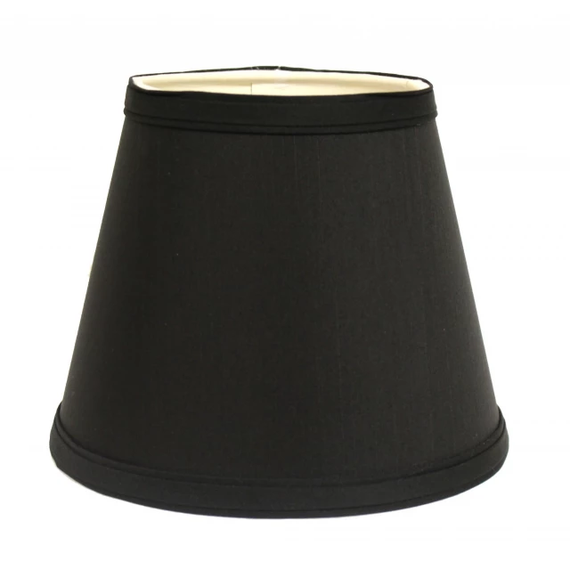 Hardback Empire Slanted Shantung Lampshade with Metal Base and Light Fixture for Interior Design