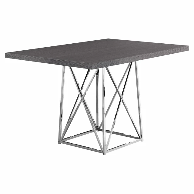 Rectangular manufactured wood metal dining table with symmetry and coffee table features