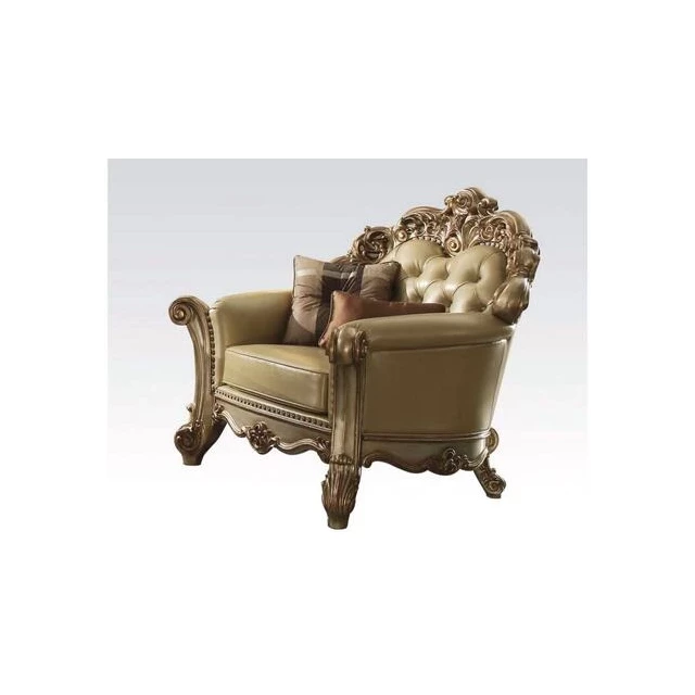 Bone polyurethane chair pillows for comfortable seating in brown with beige armrests suitable for outdoor furniture.
