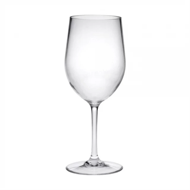 Tritan plastic stemmed multi-purpose wine glass with barware and champagne stemware features