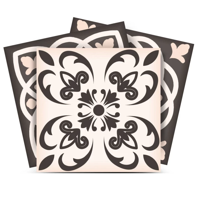 white mosaic peel stick removable tiles with rectangle pattern and symmetrical motif