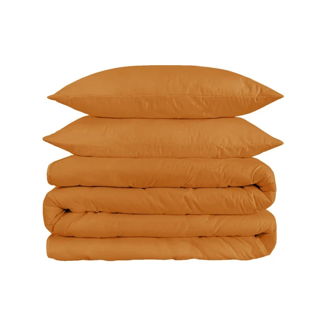 Blend thread count washable duvet cover in natural tones with textured appearance