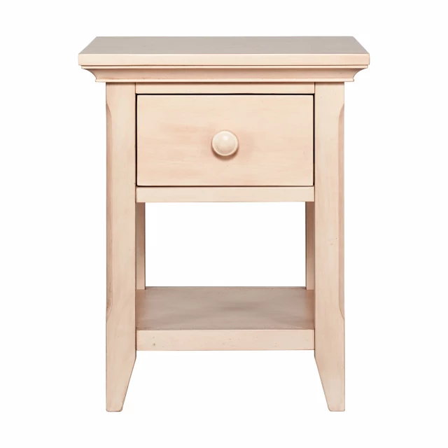 Sand drawer nightstand with wood finish and rectangle table top for bedroom furniture