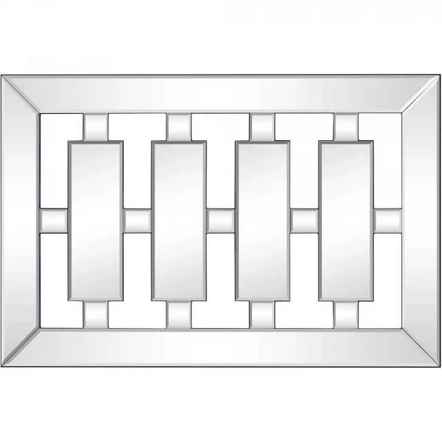 United Square Wall Mirror featuring rectangular pattern and symmetry for home decor