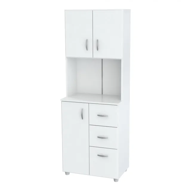 White Finish Wood High Low Full Size Microwave Cabinet White Finish Wood High Low Full Size Microwave Cabinet