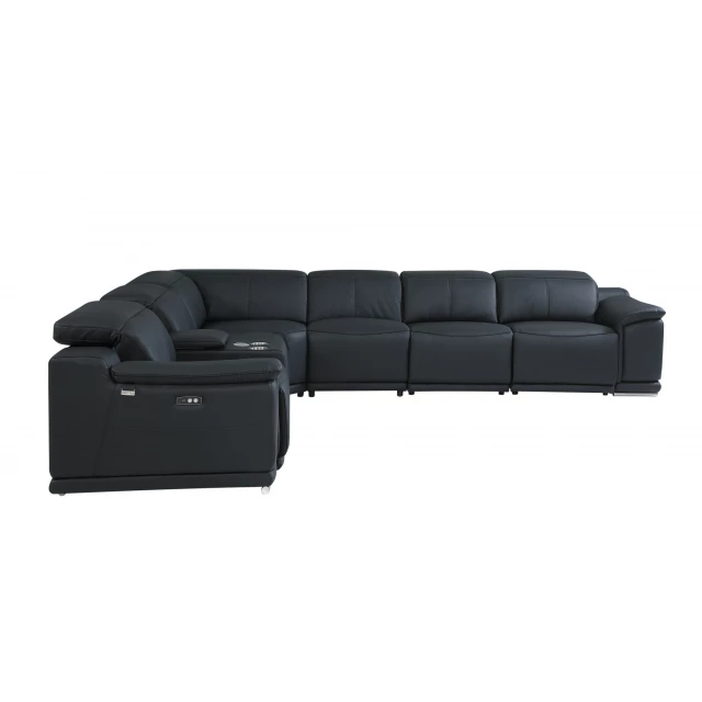 U shaped seven corner sectional console in a comfortable studio couch design