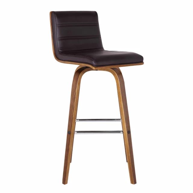 Low back bar height bar chair in natural wood for outdoor use