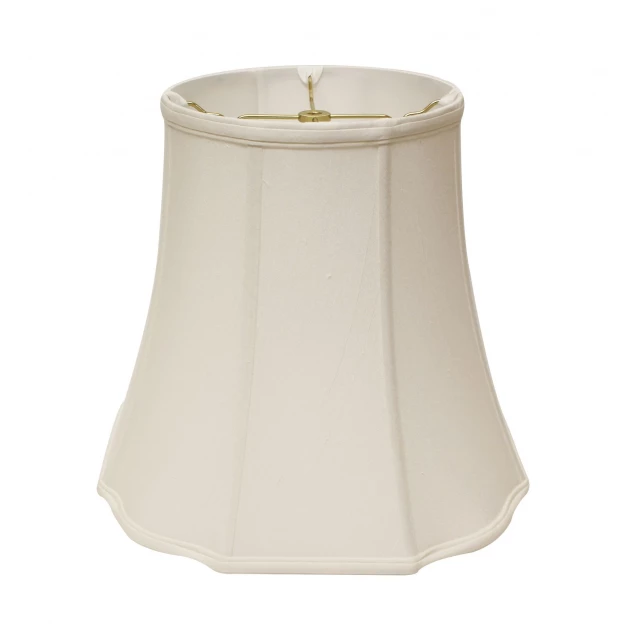 White premium octagon monay shantung lampshade with metal lighting accessories
