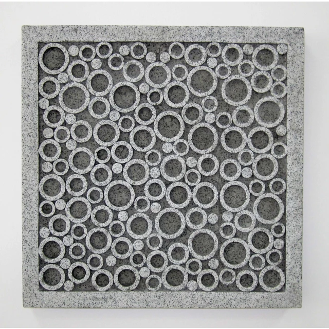 sandstone square bubble design wall decor with symmetrical pattern and artistic elements