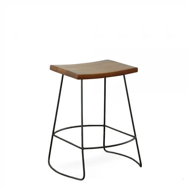 Steel backless counter height bar chairs for outdoor and indoor use