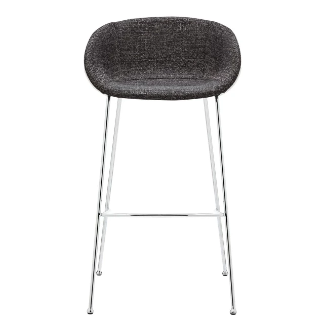 Low back bar height bar chairs with metal legs and outdoor furniture design