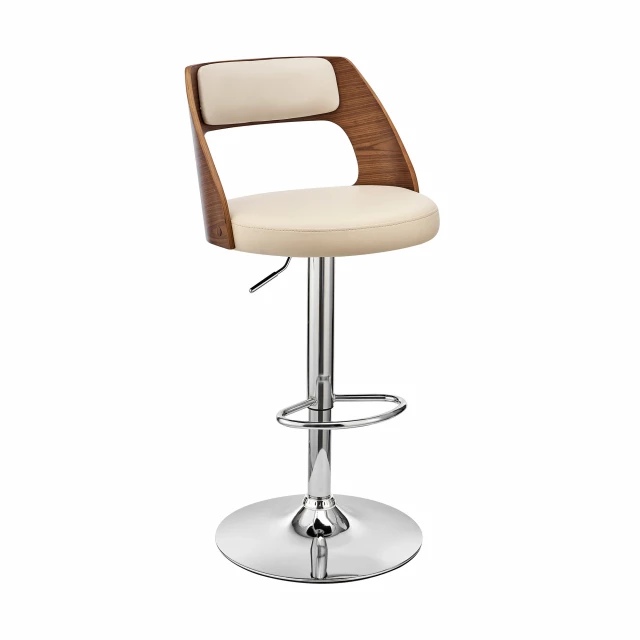 Iron swivel adjustable height bar chair with artful design and comfortable seating