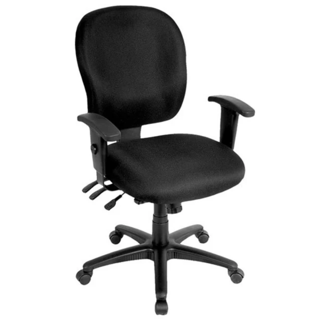 adjustable swivel fabric rolling office chair with armrests for comfort