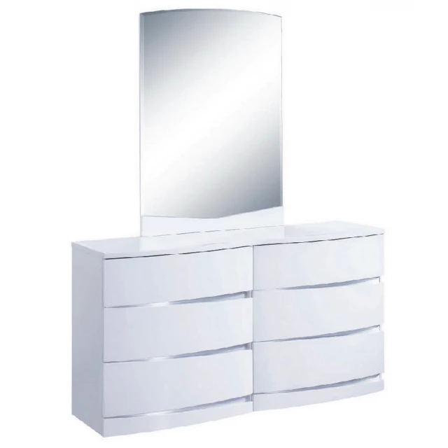 exquisite white high gloss dresser with modern design for elegant bedroom decor
