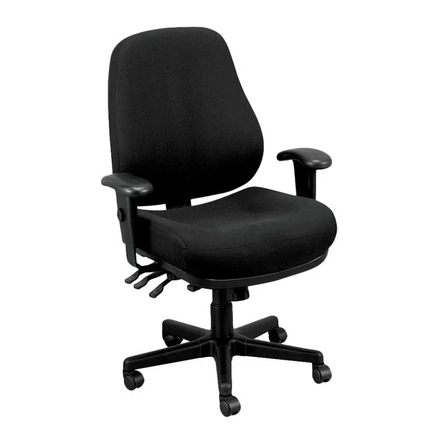 adjustable swivel fabric rolling office chair with armrests for comfort