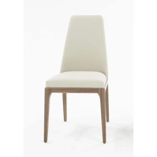 Gray walnut dining chairs with hardwood flooring and rectangle table
