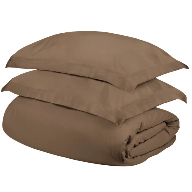 Blend thread count washable duvet cover with a comfortable beige design and subtle texture