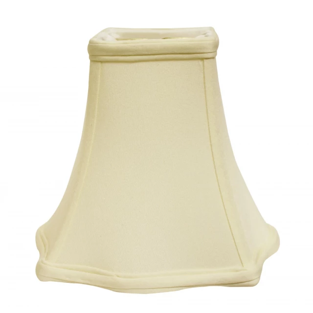 Ivory premium square lampshade with no slub texture in a soft peach tone perfect for home decor