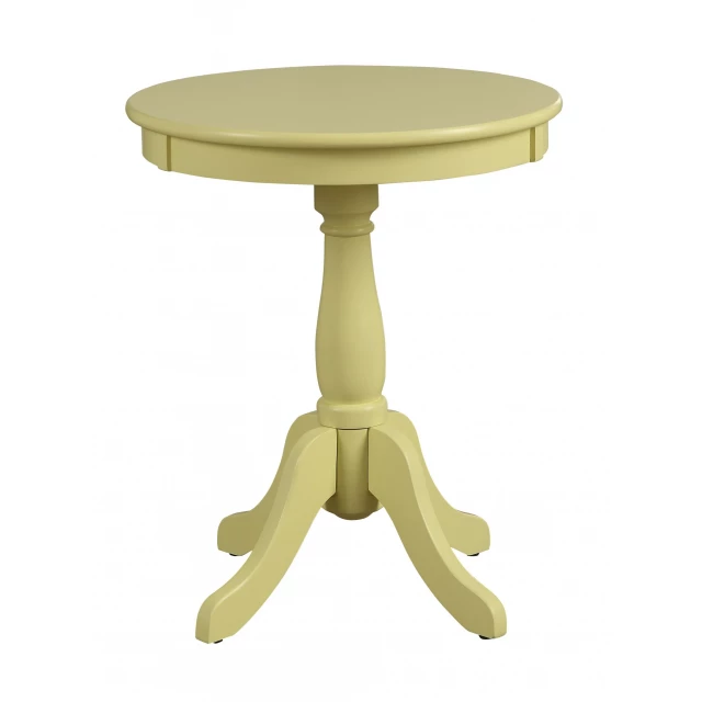 Yellow solid wood round end table furniture for living room