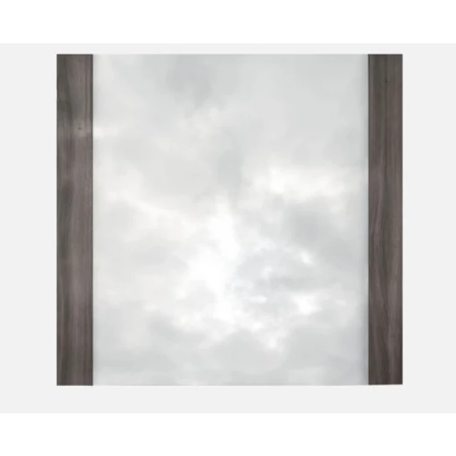 Grey MDF glass veneer mirror product image with cloud and sky reflection in monochrome photography