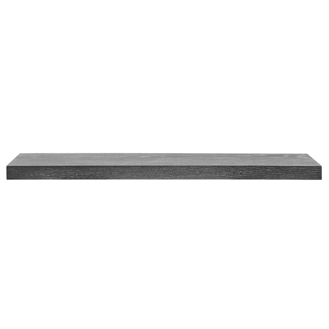 dark gray whitewash wooden floating shelf rectangular shape