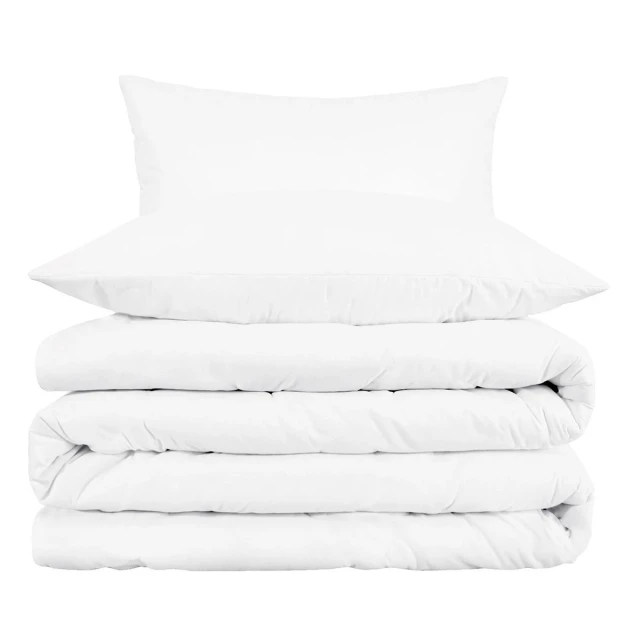Blend thread count washable duvet cover with pillow and linens in a comfortable bedroom setting