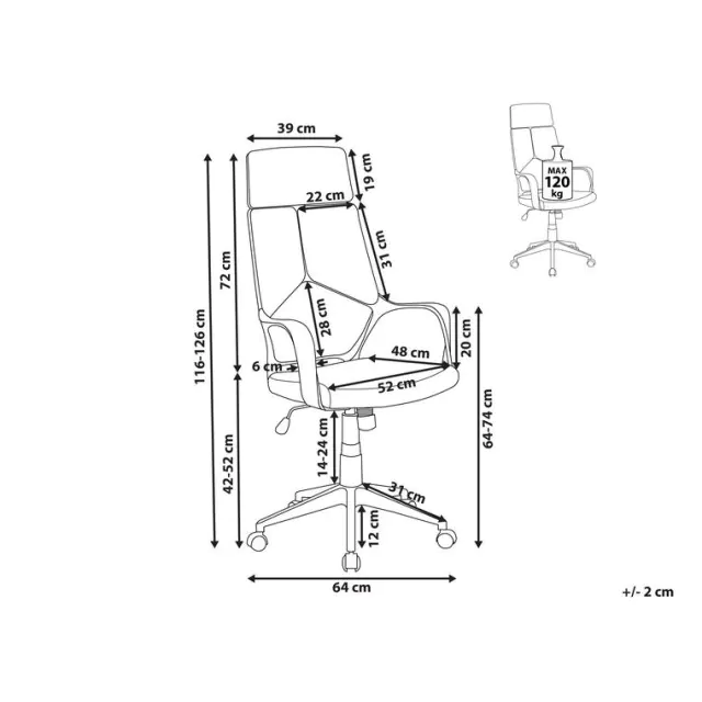 Gray Fabric Tufted Seat Swivel Adjustable Executive Chair Fabric Back Plastic Frame Gray Fabric Tufted Seat Swivel Adjustable Executive Chair Fabric Back Plastic Frame