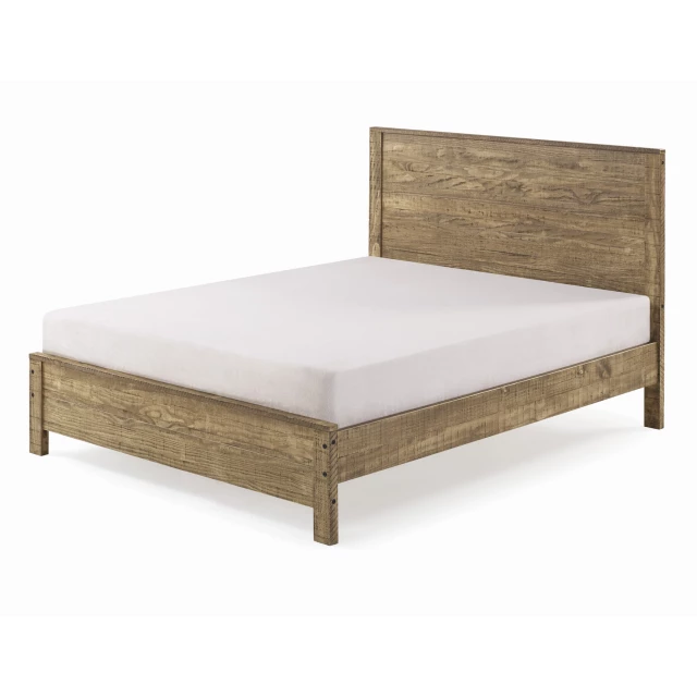 Brown solid wood twin bed frame product image