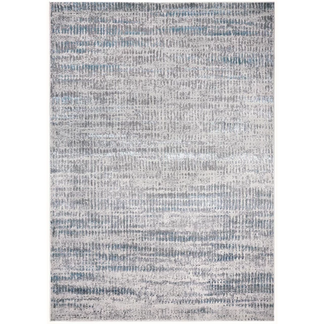 ivory abstract stain resistant area rug with rectangle pattern