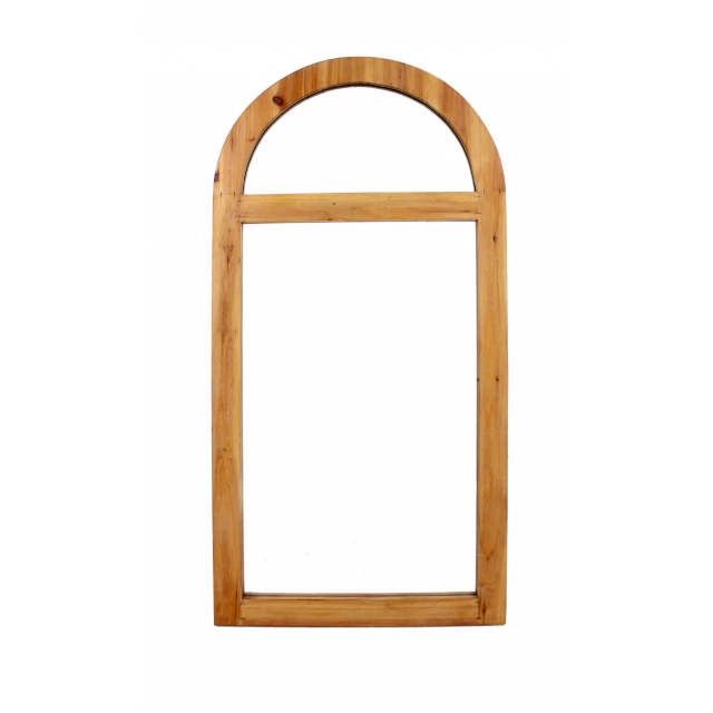 Rustic minimalist window frame dressing mirror product image featuring rectangle shape and wooden material