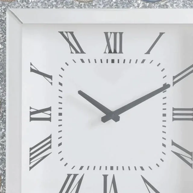 Mirrored Faux Crystal And Agate Wall Clock Mirrored Faux Crystal And Agate Wall Clock