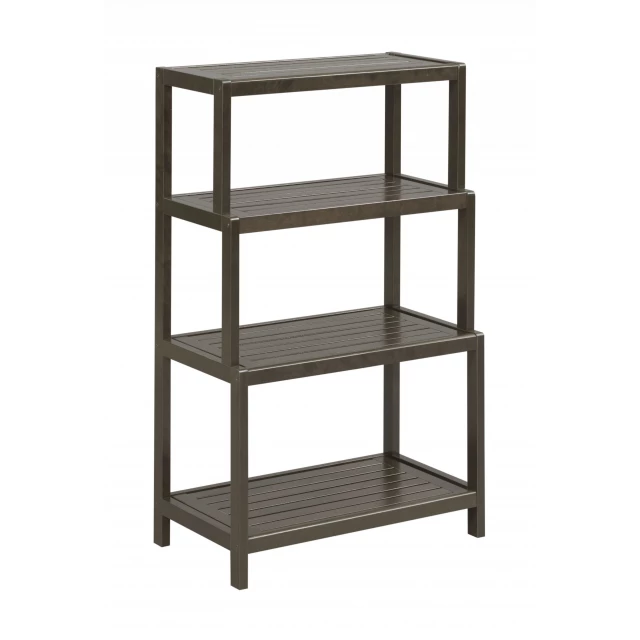 bookcase shelves espresso made of wood and plywood with rectangular shelving